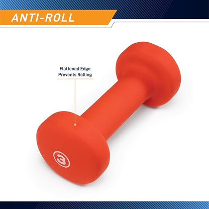 Marcy Colored Neoprene Dumbbell (Sold in Singles or Set) Hand Weights, Exercise Free Weights for Home Gym