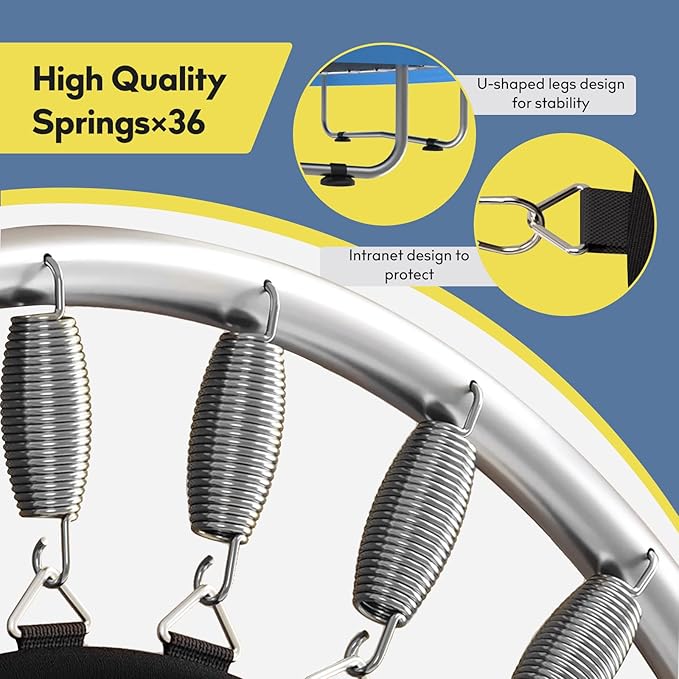 72" Trampoline for Kids with Net,6 FT Indoor & Outdoor Small Toddler Trampoline with Basketball Hoop & Dart Board for Ages 1-8, Birthday Gifts for Boys & Girls, Baby Toddler Christmas Toys