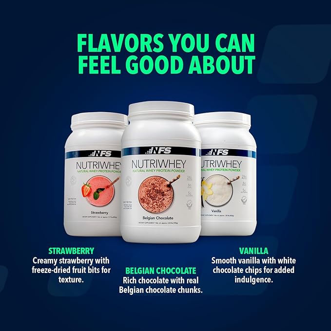 NF Sports Post Workout Nutri Whey Protein Powder, Dietary Supplement, Amino Energy, Supports Immunity & Health, BCAA Powder, Protein Powered, Helps Fight Stress (Vanilla Powder, 852g, 23 Servings)