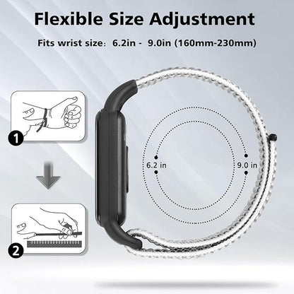 YCHDDER Solo Loop Nylon Bands Compatible with Amazfit Band 7 Straps,Soft Breathable Comfortable Adjustable Colorful Sports Replacement Wristband for Amazfit Band 7 for Men Women