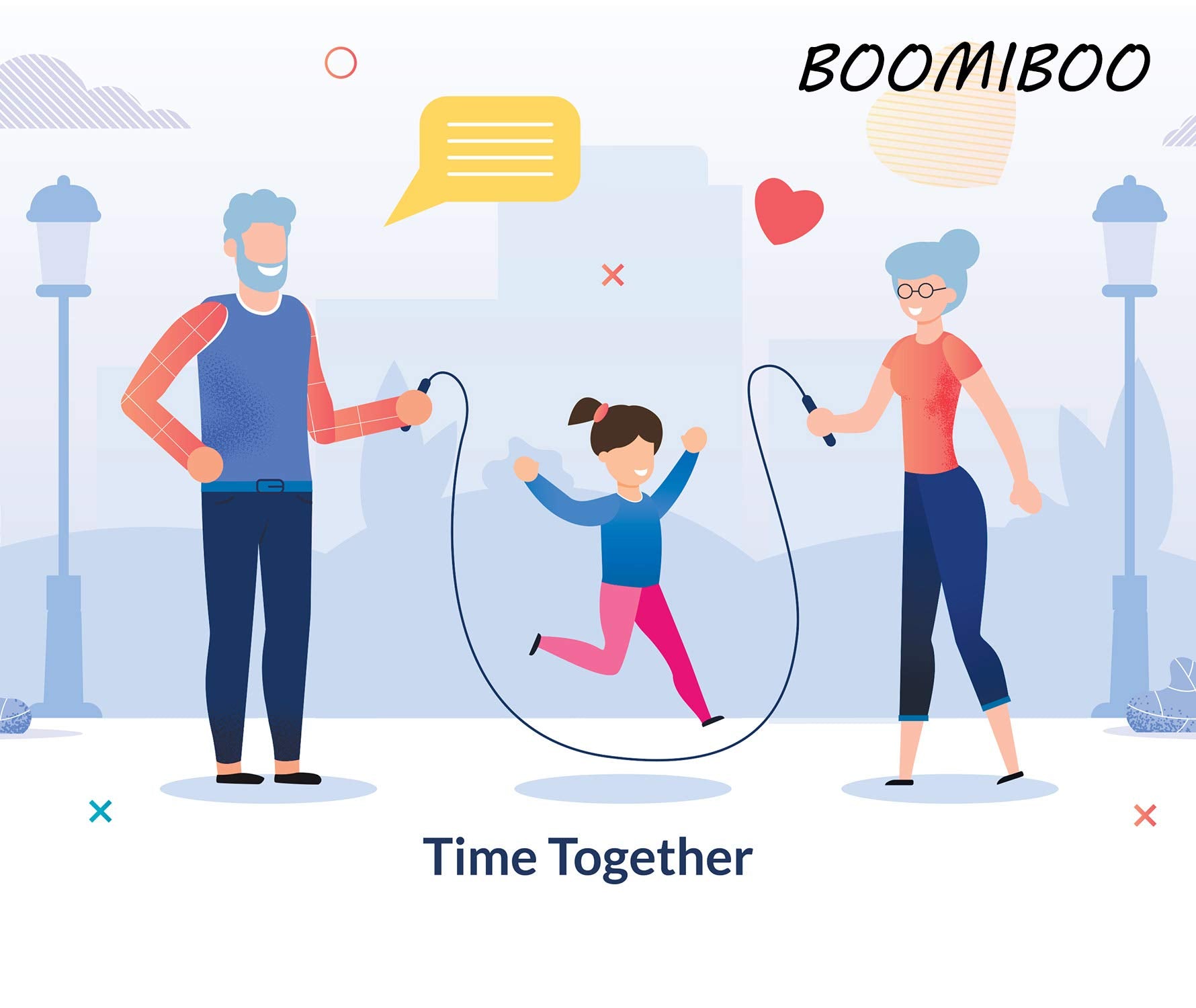 BOOMIBOO Jump Rope, Adjustable Jump Ropes,Skipping Rope Tangle-Free Rapid Speed with Ball Bearings