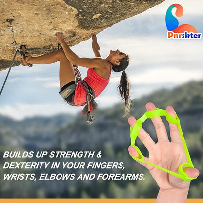 Hand Grip Strengthener, Finger exerciser, Grip Strength Trainer (6 PCS),NEW MATERIAL,Forearm grip workout, Finger Stretcher, Relieve Wrist Pain, Carpal tunnel. (Finger exerciser)