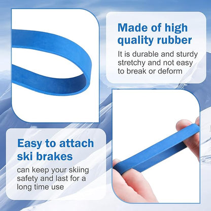 Snowboard & Ski Binding Brake Bands - 3 Inch Rubber Retainers for Winter Sports