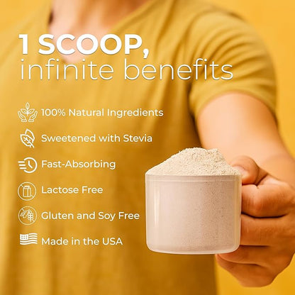 About Time Unflavored Whey Protein Isolate Powder 26g, Natural Ingredients, Non-GMO, Gluten-Free, Lactose-Free, No Artificial Sweeteners, Low Carb, 32 Servings