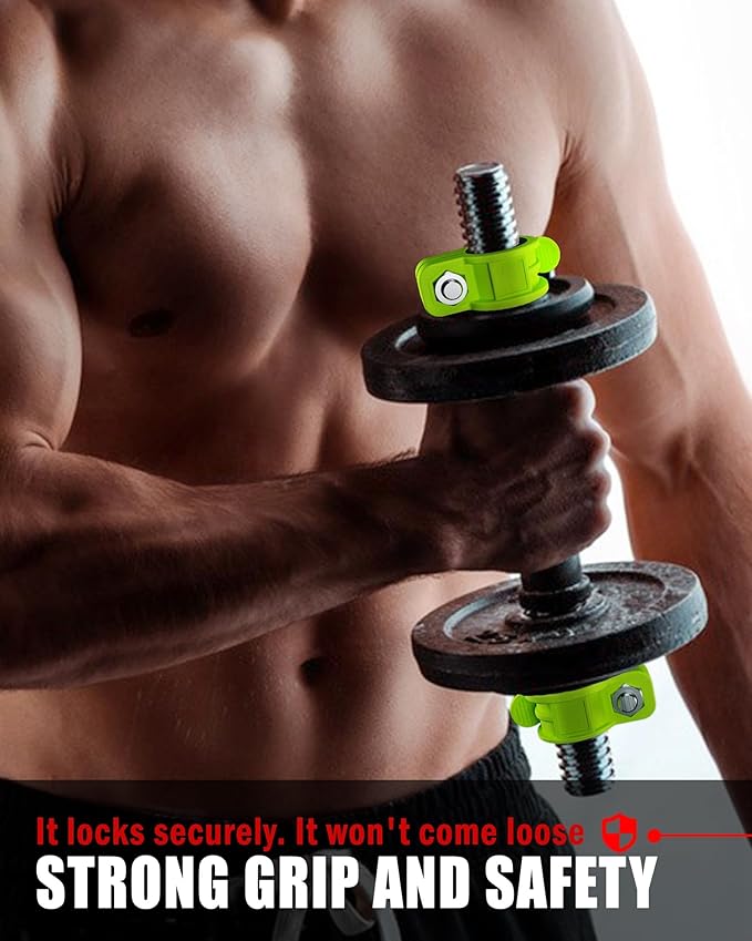 Narrow Barbell Clips 2.5cm Width for Olympic Bars, 0.9-1.18inch Adjustable Weight Clamps, Quick Release Locking Collars for Weightlifting