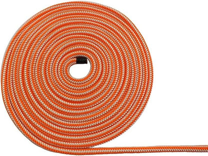 Pelican Rope 16-Strand Arborist Rope, 1/2 in (12.7 mm), 5400 lbs MBS, Static Climbing Rope, Rescue Operations, High Visibility, 150 ft, Tight Spliced Eye, Orange/White