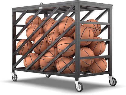 Murray Sporting Goods Premium Portable Ball Storage Locker | Basketball or Volleyball Storage Ball Cart with Wheels