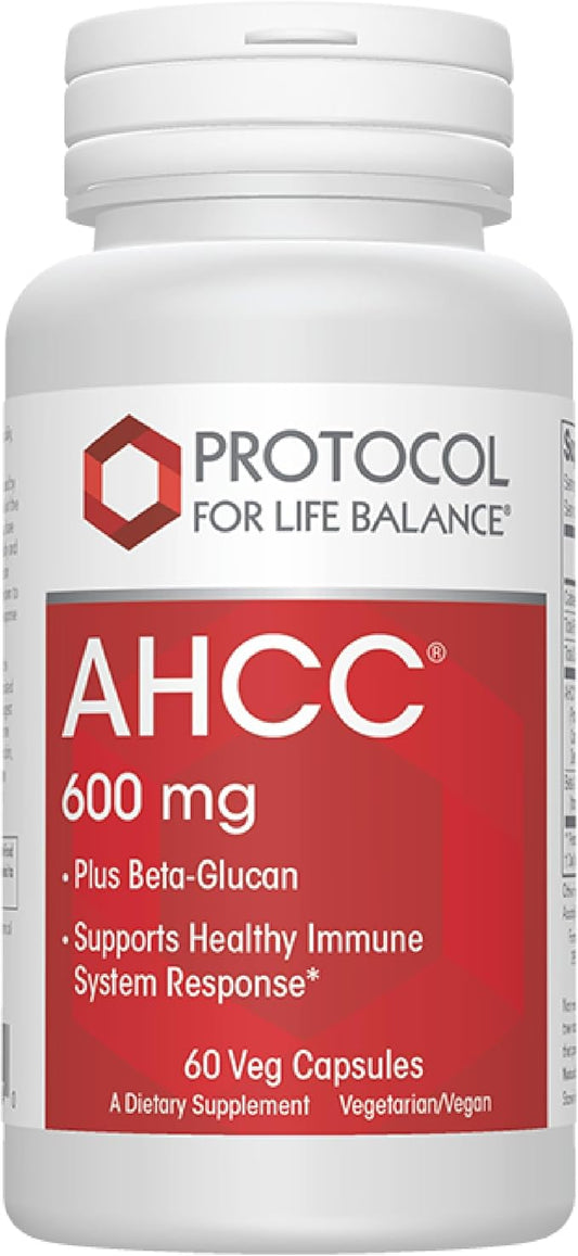 Protocol AHCC 600 mg - Liver & Immune Support Supplement with Beta-Glucan* - May Aid Cellular
