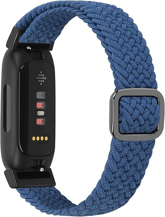 Tiptops Braided Nylon Bands Compatible with Fitbit Inspire 3/Inspire 2/Inspire/Inspire HR/Ace 2/Ace 3, Adjustable Loop Stretchy Straps Replacement Wristbands for Fitbit Inspire Women Men