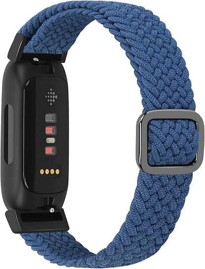 Tiptops Braided Nylon Bands Compatible with Fitbit Inspire 3/Inspire 2/Inspire/Inspire HR/Ace 2/Ace 3, Adjustable Loop Stretchy Straps Replacement Wristbands for Fitbit Inspire Women Men