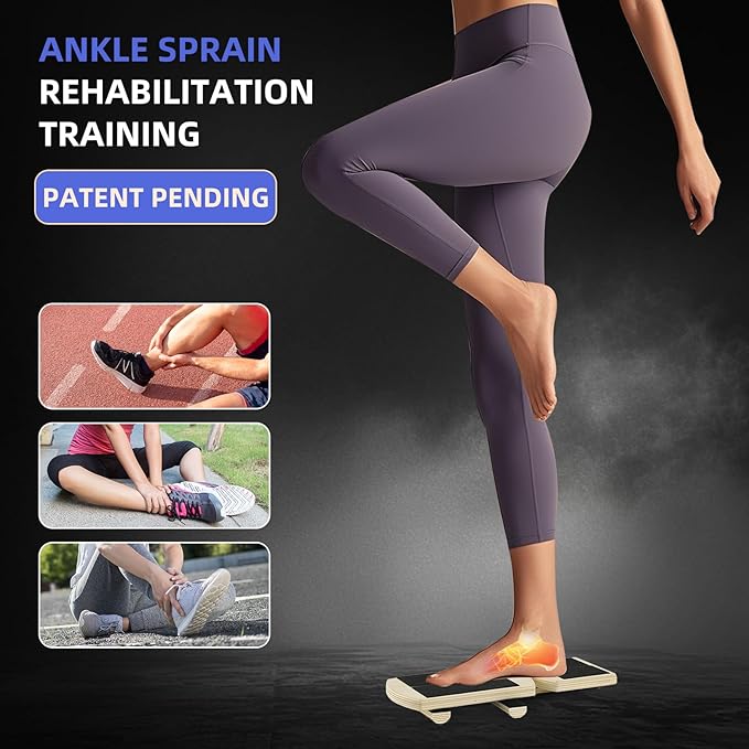 Juoe Ankle Foot Strengthener Trainer for Sprained Ankle,Balance Board,Stability Exercises,Physical Therapy,Plantar Fasciitis Relief,Posture Corrector,Balance Training,Anti Slip Wobble Board
