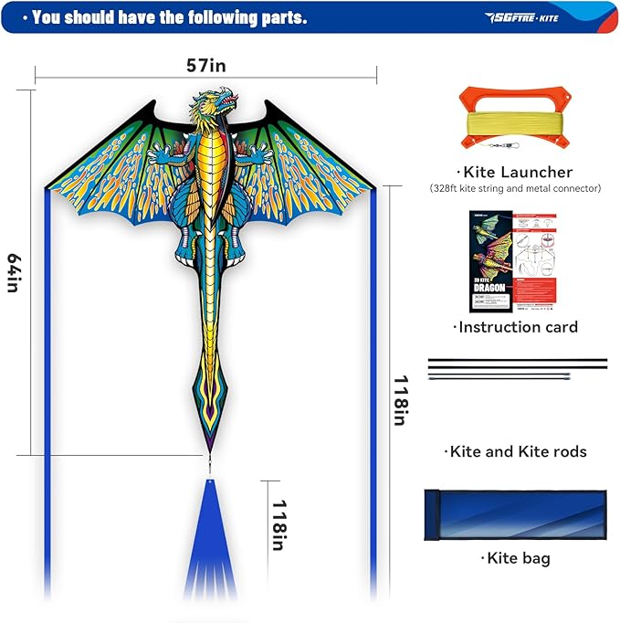 3D Red Pterosaur Kite for Boys & Adults Easy to Fly,Beach Trip Outdoor Games Single Line String with Tail,Beach Kite for Family Outdoor Activities