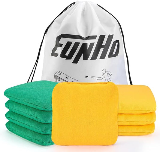 EunHo Cornhole Bags Set of 8 Regulation Size & Weight Corn Hole Bean Bags Official Professional All