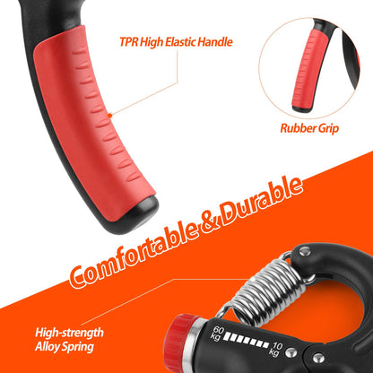 NIYIKOW Grip Strength Trainer, Hand Grip Strengthener, Grip Strengthener, Adjustable Resistance