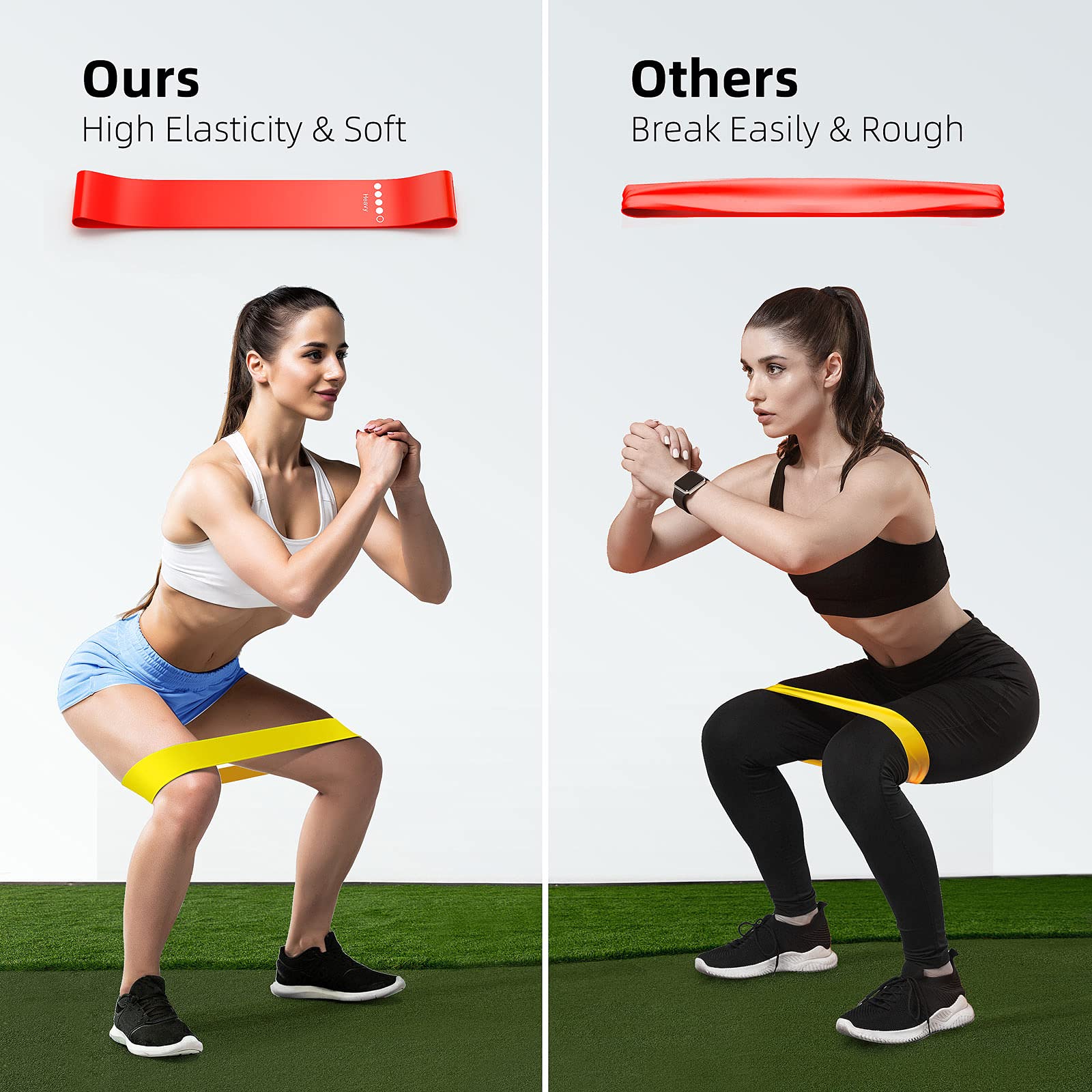 Resistance Bands for Working Out, 5-Pack Elastic Exercise Bands for Strength Training, Stretching