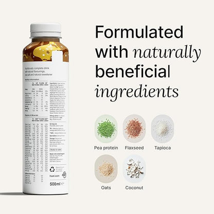 Huel Ready-to-Drink | Salted Caramel Meal Replacement Drink | High Protein Drink | Nutritionally Complete, Low Sugar, High Fiber, Plant Based, Vegan, Healthy | 22g Protein Per Bottle, 16.9 Fl Oz (12 Pack)