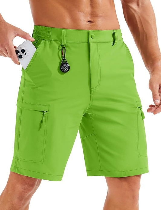 MAGCOMSEN Men's Hiking Cargo Shorts Quick Dry Lightweight 9" Golf Shorts Summer Casual Work Outdoor