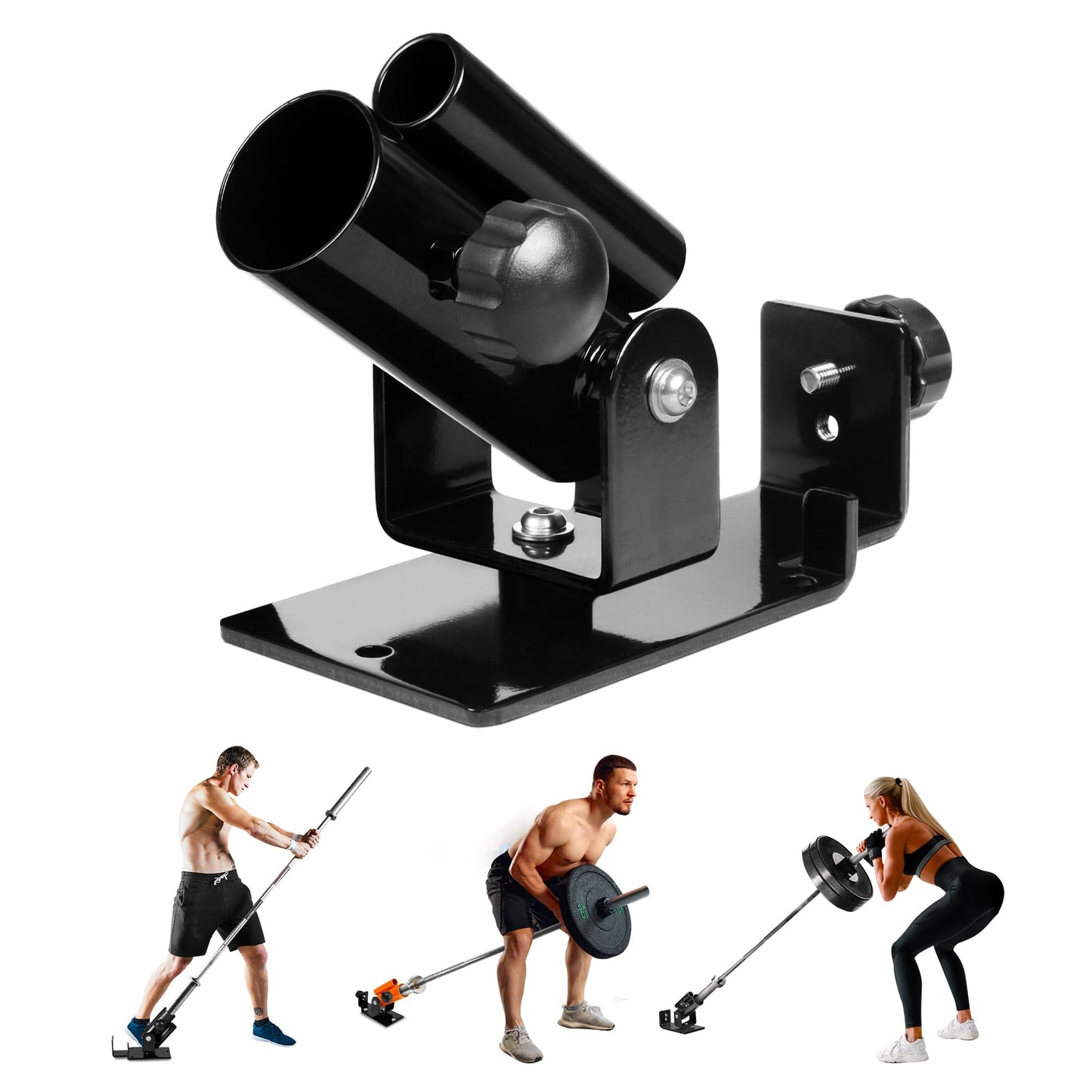 Yes4All Landmine Attachment for 1" & 2" Barbells with Weight Plate Holder, 360 Swivel & Heavy Duty