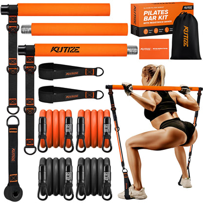 KUTIZE Pilates Bar Kit with Resistance Bands, Pilates Equipment, Multifunctional Resistance Bands