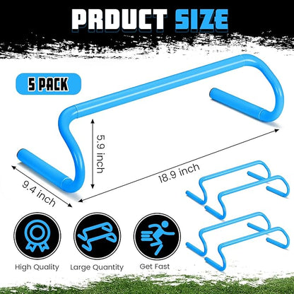 5 Pcs Speed Agility Training Hurdles Detachable Durable Equipment Plyometric and All Purpose Speed Training Hurdle Equipment for Athletes Soccer Basketball