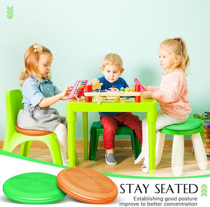 Libima 8 Pcs Wiggle Seat Inflated Wobble Cushion Sensory Seat Flexible Balance Board Balance Disc with Needle Pump for Men Women Physical Exercise Improving Posture Home Office