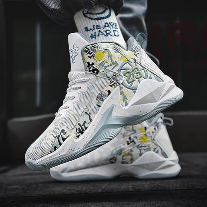 Boys Basketball Shoes Breathable Indoor Athletic Shoes Youth Outdoor Fashion Sneakers Comfortable Basketball Shoes for Girls