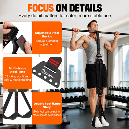 SERTT Adjustable Pull Up Assistance Band, Heavy Duty Assisted Pull Up Bands Support 375lbs, Upgrade