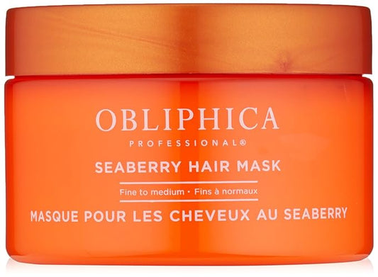 Obliphica Seaberry Hair Mask - Deep Conditioning Hydrating Treatment for Dry and Damaged Hair