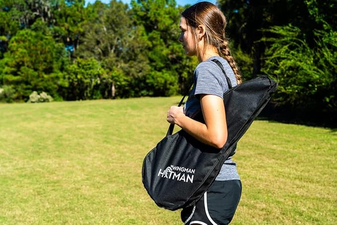 Waboba Hitman Flying Disc Target Game, 2 in 1 Foldable Throwing Garden Game with 4 Silicone Wingman Discs Included, Fun for All Ages, One Size