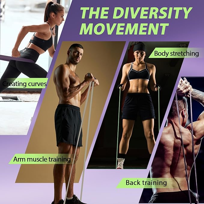 LEEKEY Resistance Bands Set for Pull-Up Assistance & Full-Body Training, Multi-Level Exercise Bands with Bag for Home Workouts, Physical Therapy, Strength Training (Men/Women)