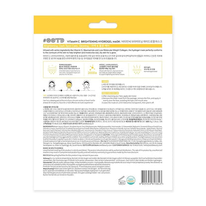 #OOTD Vitamin C Collagen Glutathione Hydrating & Firming Hydrogel Sheet Mask - Radiant Glow Gel Mask and Dull Skin (5pcs)