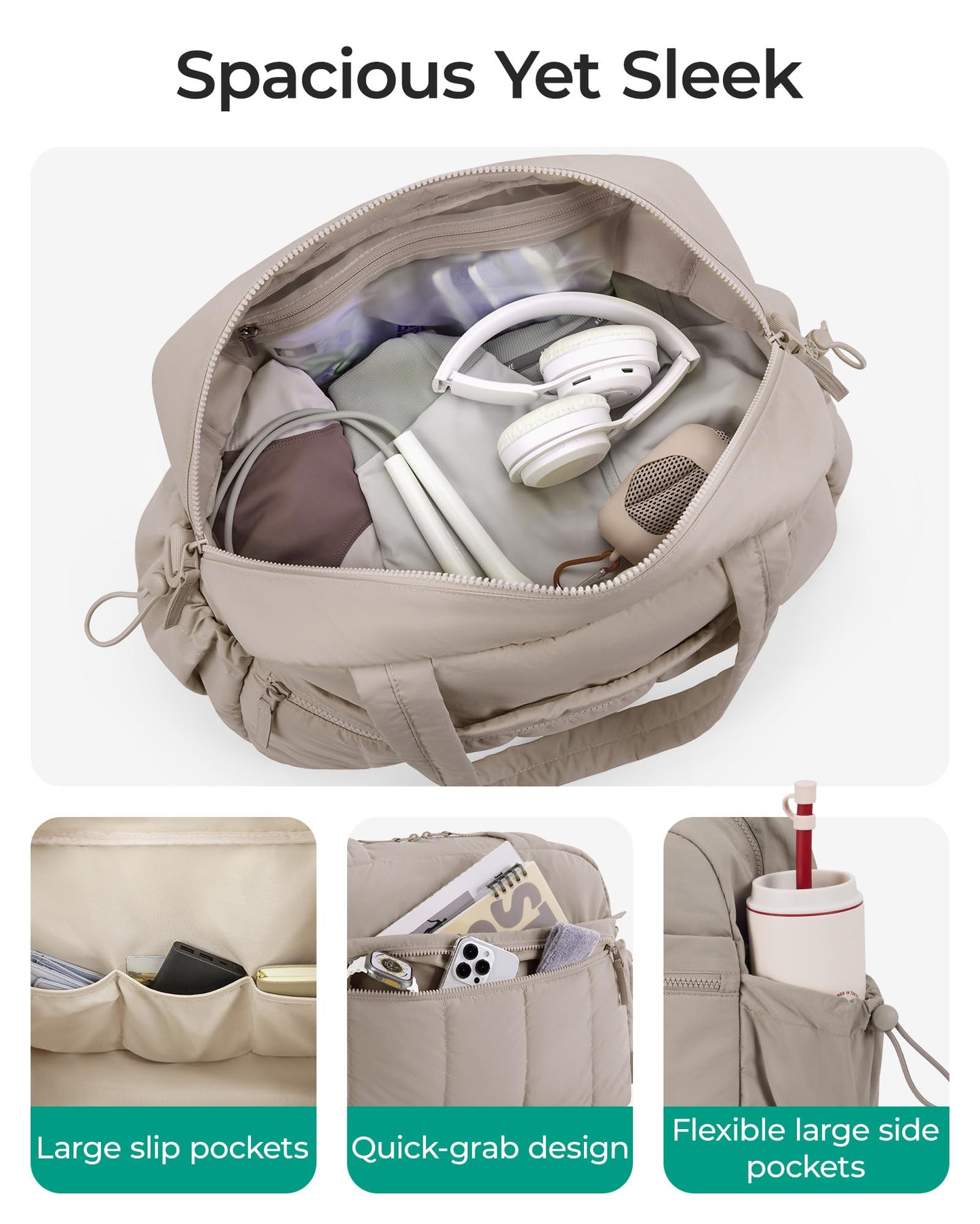 BAGSMART Duffle Bag for Travel, Gym Bag for Women, Weekender Carry on