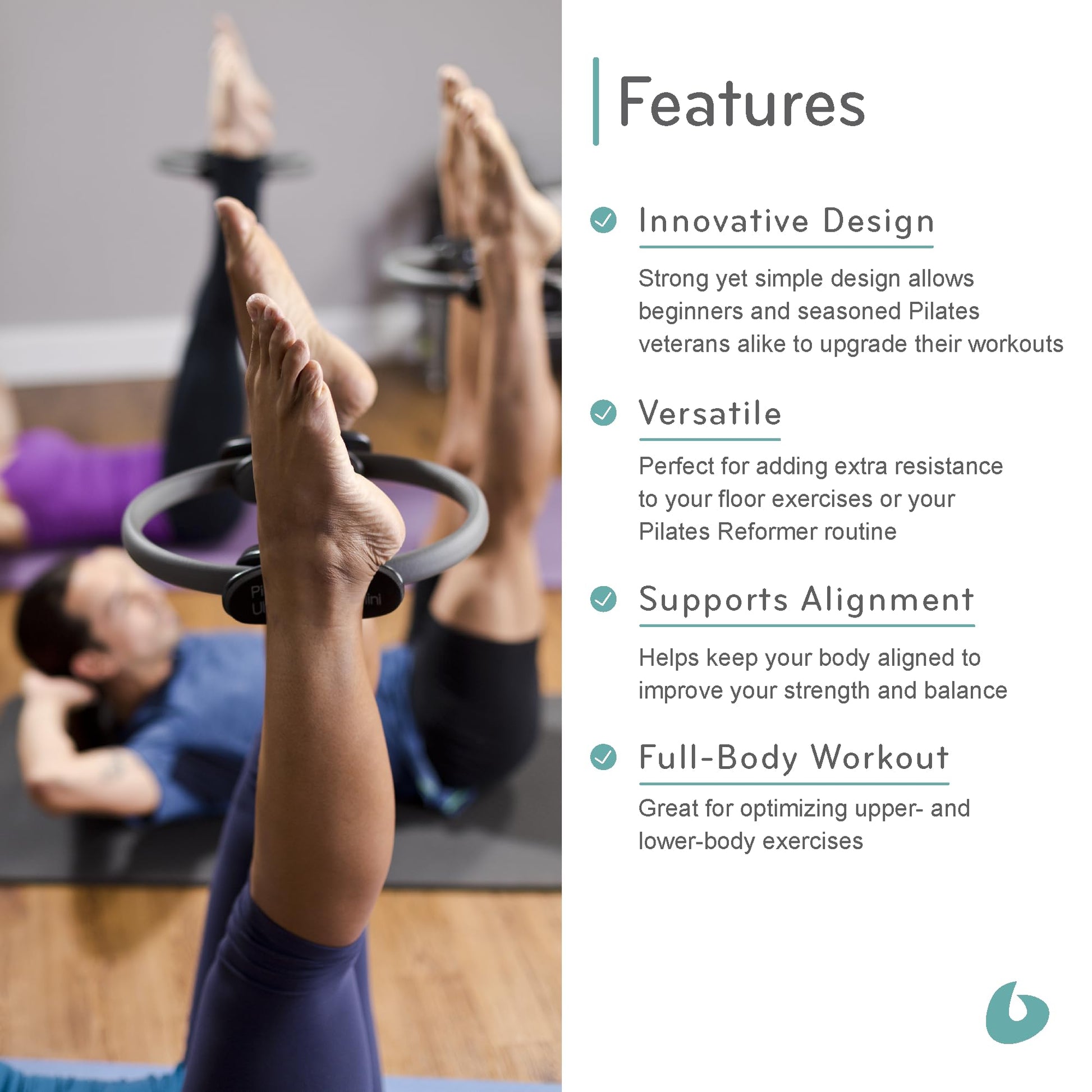 Pilates Ring, Ultra-Fit Circle Mini, Balanced Body Fitness Ring, 12 in