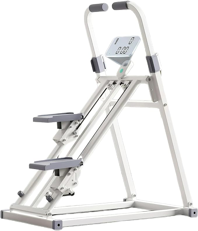 Foldable Stair Stepper Machine with Adjustable Handlebar & Step Counter - Compact Stair Climber for Home Gym, Cardio Workout Equipment, Space-Saving Step Machine for at-Home