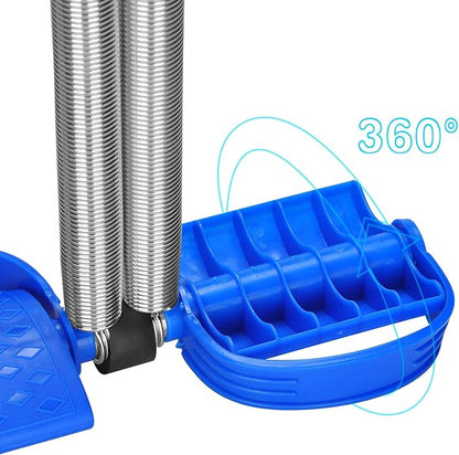 Elastic Sit Up Equipment, Pull Rope Dual Spring Tension Foot Pedal Sit Up Equipment for Abdominal, Leg Exerciser Tummy Trimmer Sport Fitness Slimming Training Bodybuilding at Home Gym