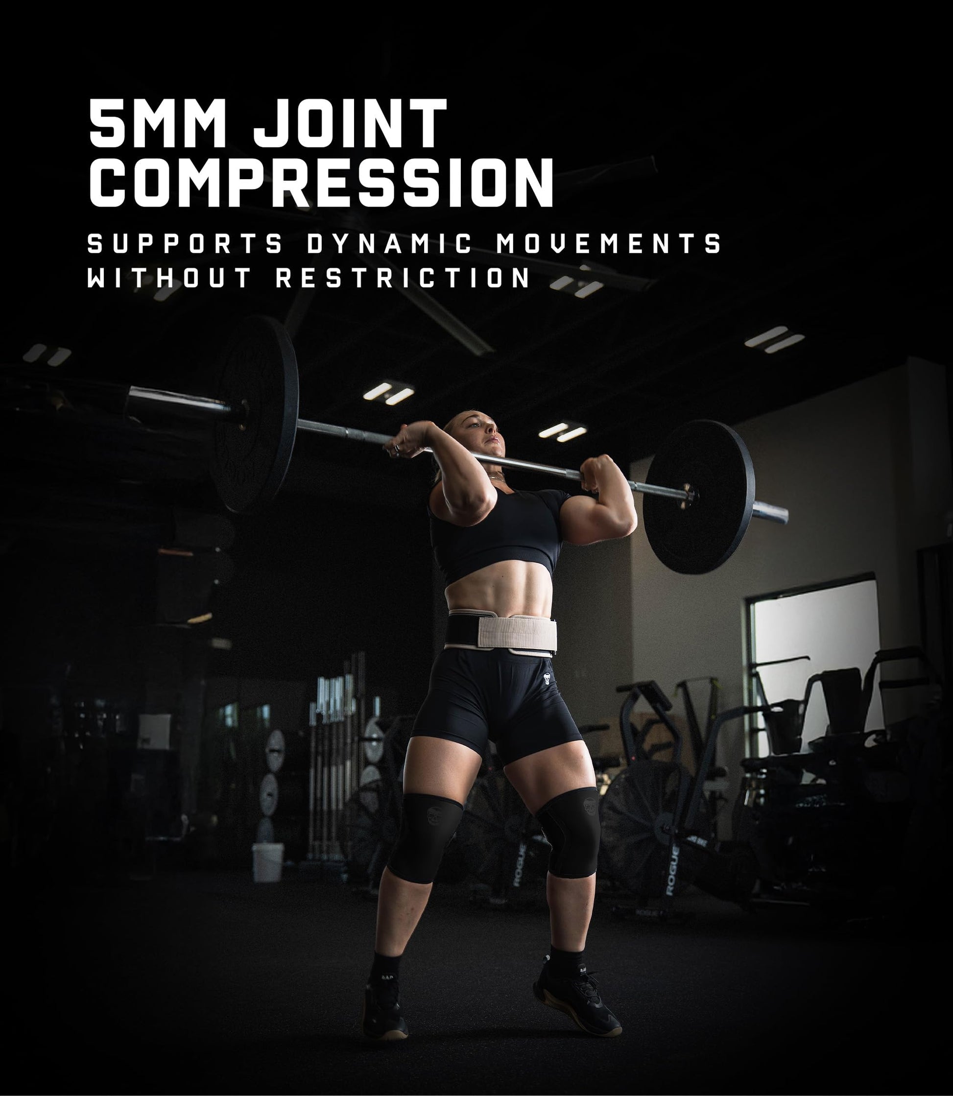 Gymreapers 5MM Knee Sleeves for Weightlifting, Squats, Powerlifting, and Functional Training