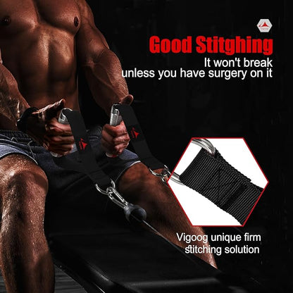 Heavy Duty Metal Workout Handles，Replacement Grip Attachments for Cable Machines, Resistance Bands, LAT Pulldown, Strength Exercise Home Gym & Commercial Fitness Equipment