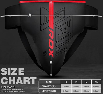 RDX Groin Protector for Boxing, Muay Thai, Kickboxing and MMA Fighting, Maya Hide Leather Abdo Gear for Martial Arts Training, Men Jockstrap Abdominal Protector for Sparring, Taekwondo and Grappling