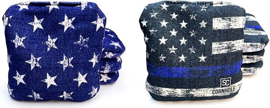 Professional Dual Sided Cornhole Bags- 16 oz 6x6 w/Premium Resin Fill - Official Tournament