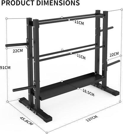 PPROIRON Dumbbell Rack, Heavy Duty Thickened with 1000Lbs Load Capacity, Extra Large Capacity Weight Rack for Dumbbells Kettlebells, Home Gym Storage, Floor Protective Weight Stand Holder (Rack Only)