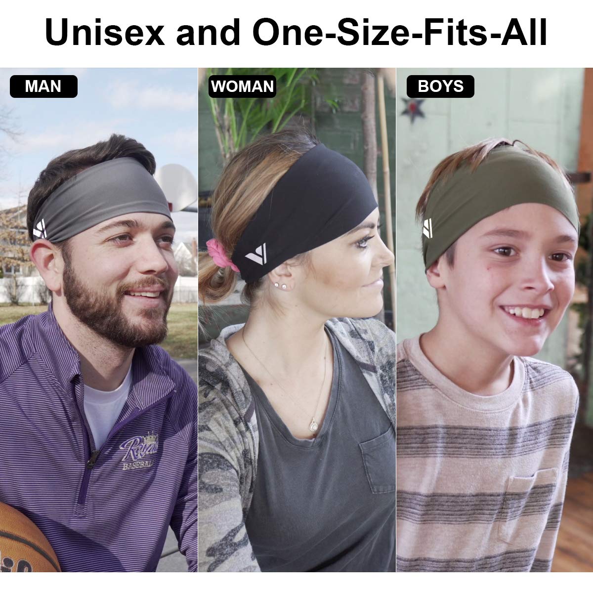 Vgogfly Running Headbands for Men Sweatbands Sports Sweat Bands Mens Workout Thin Fitness Gym Yoga