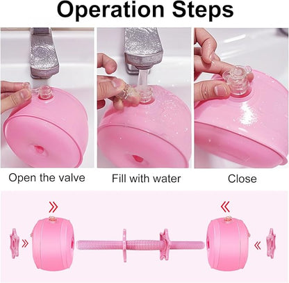 Water Filled Dumbbells Set - Water Filled Weights - Portable Travel Weights - Weights Adjustable Dumbbells - Portable Fitness Equipment - Strength Training - Fitness and Shaping