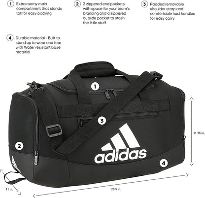 adidas Unisex Adult Defender 4.0 Gym Duffel Bag for Men and Women