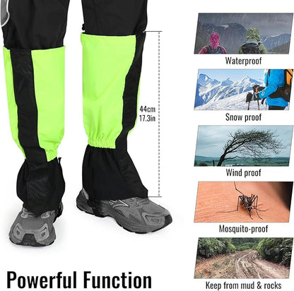 INNOLIFE Unisex Waterproof Snowproof Outdoor Hiking Walking Gaiters Climbing Hunting Snow Legging Leg Cover Wraps