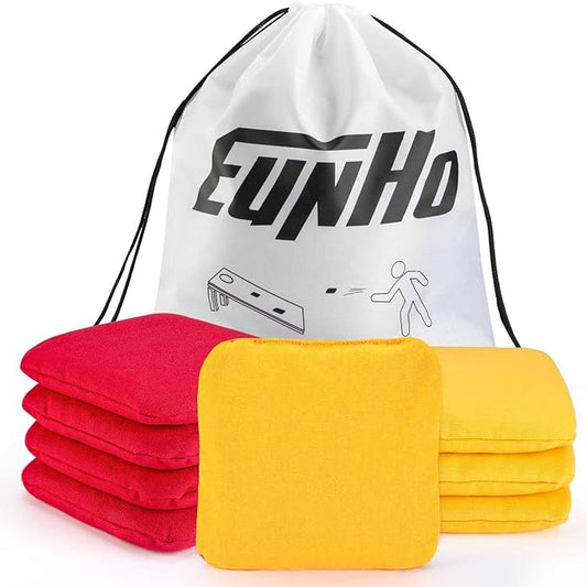 EunHo Cornhole Bags Set of 8 Regulation Size & Weight Corn Hole Bean Bags Official Professional All