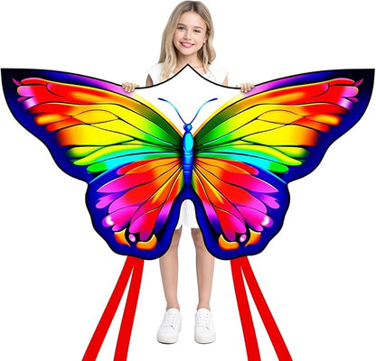 Butterfly Kites for Kids & Adults, Easy to Fly Design with Long Tail for Stability, for Kids Ages 4-8 & Beginners, Beach & Park Use | Family Outdoor Fun
