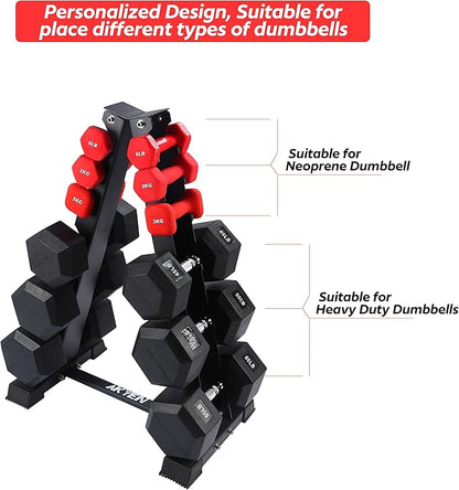 Dumbbell Rack Stand Only, Weight Rack for Dumbbells Compact A-Frame Home Gym Space Saver (480/800 LBS Weight Capacity, 2025 New Version)
