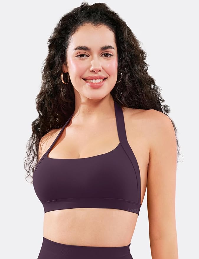 VOYJOY Sports Bras for Women Basic Wireless Bra Crop Workout Yoga Bra Sexy Tank Top