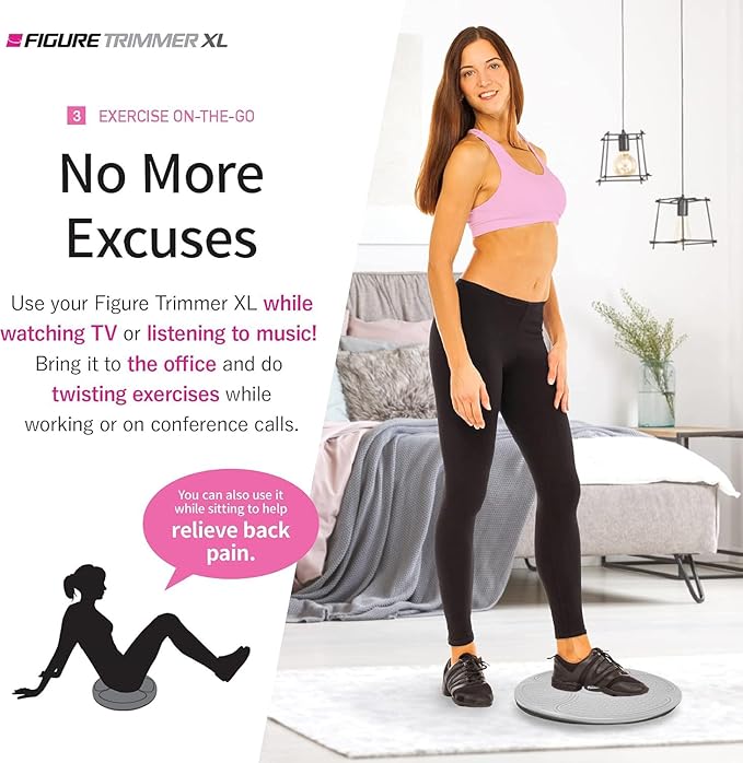 Daiwa Felicity Figure Trimmer Ab Twister Board - Waist Twister Machine for Core & Abs Exercise - Waist Twisting Fitness Tool, Dizzy Disc Twist Board for Slimming Workout with 8 Magnets Reflexology