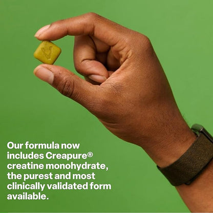 Creatine Gummies 5g – Sugar-Free Creatine Monohydrate + Taurine & B12 | Vegan, Gluten-Free | Green Apple Flavor | 120 Gummies for Strength, Energy & Focus for Women & Men